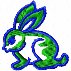 Rabbits Embroidery Design 1 Rabbits Embroidery Design 1